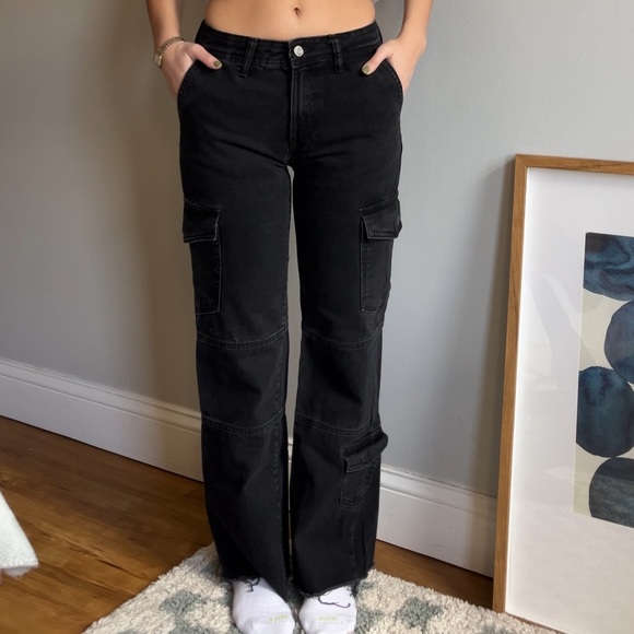 Zara Denim - Low rose cargo pants